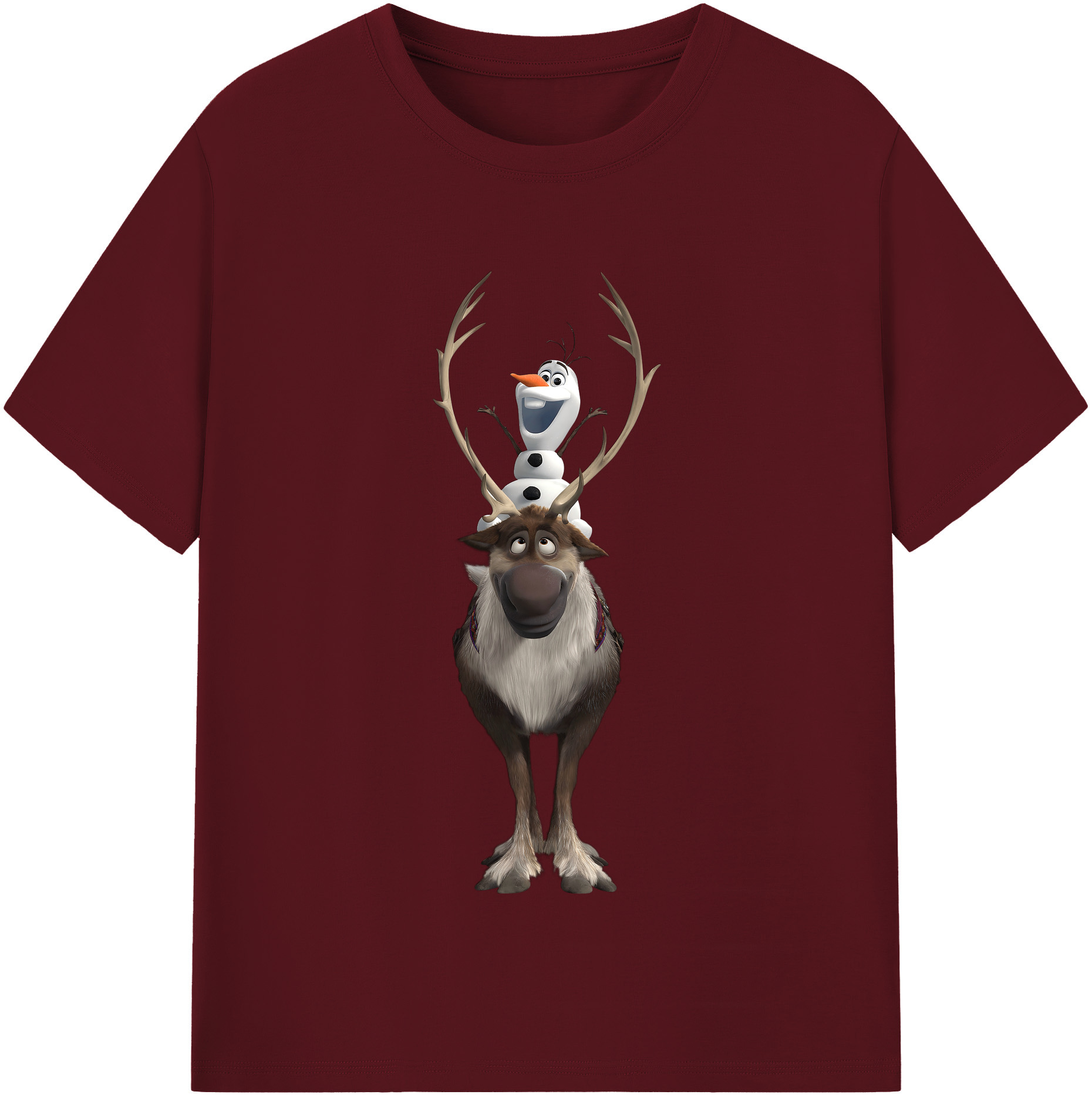 （画像用） アナと雪の女王 アンナ エルサ Frozen Anna Elsa 綿100％半袖Tシャツ（フロントプリント）